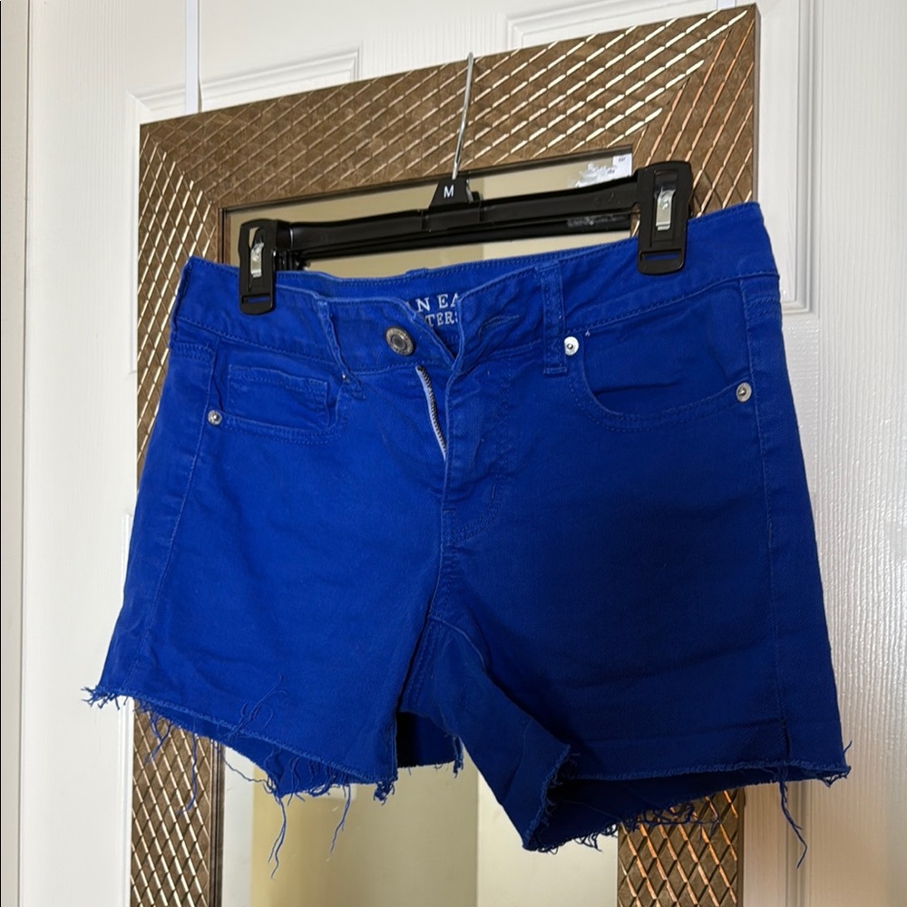 American Eagle Outfitters Women's Bright Blue Jean Shorts